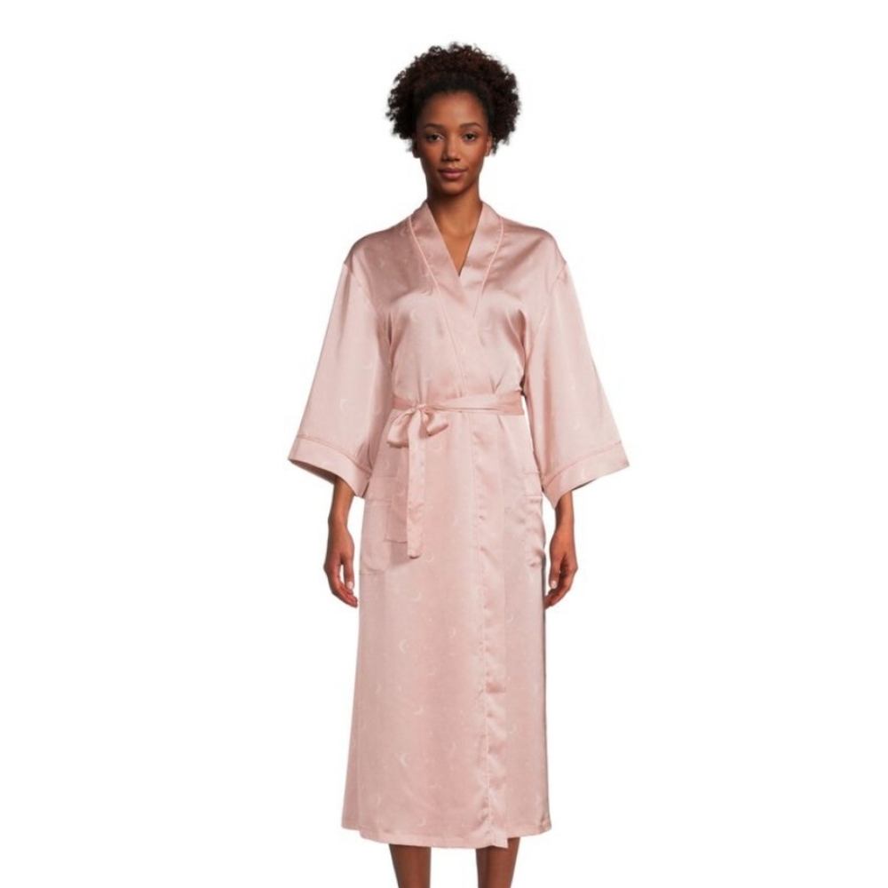Blush Pink Satin Celestial Robe